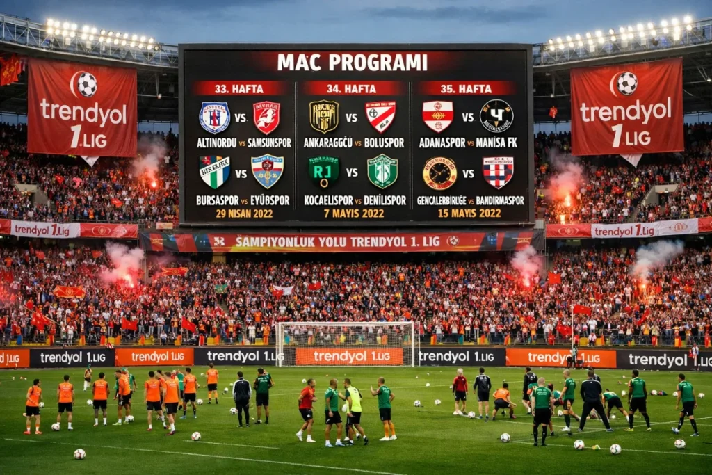 Trendyol 1. Lig 33, 34 ve 35. Hafta Maçları Hakkında Detaylı Bilgiler